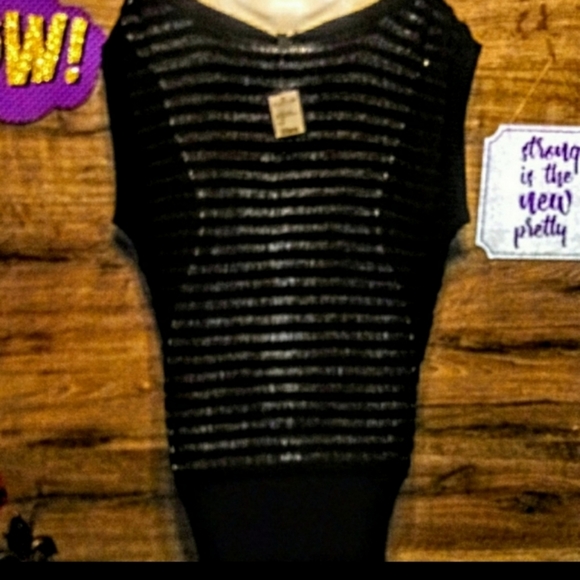 Bebe Black Knit Top Ribbed Dolman Size Medium NWT - Picture 4 of 10